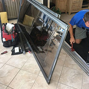 sliding glass door frame repair Bell